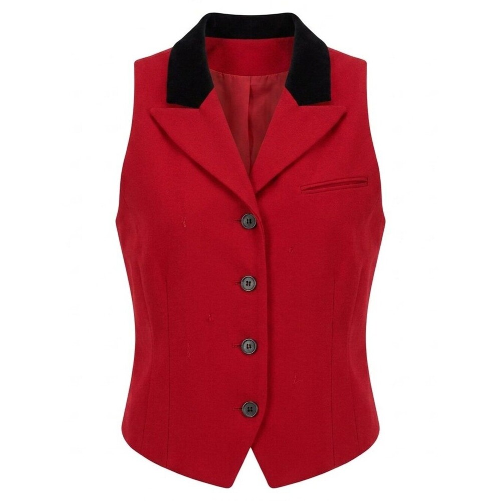 Ann Taylor Women’s Red Wool Gilet Vest - Size 10